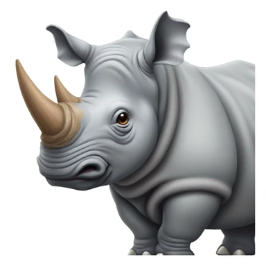 Rhinoceros with wooly fur sticker