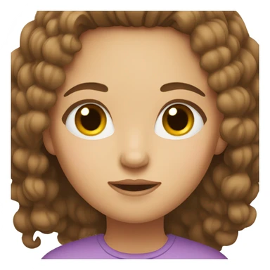 girl with brown hair and large forehead sticker