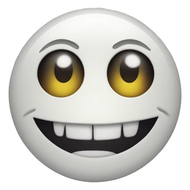 A creepy smile face sticker