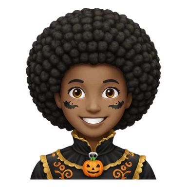 afro halloween sticker