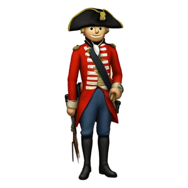 british redcoat solider 1700s revolutionary war sticker