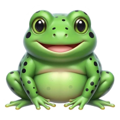 simple fat kawaii frog whole body, Use “dot eyes” and “solid black circles” together. for the eyes sticker