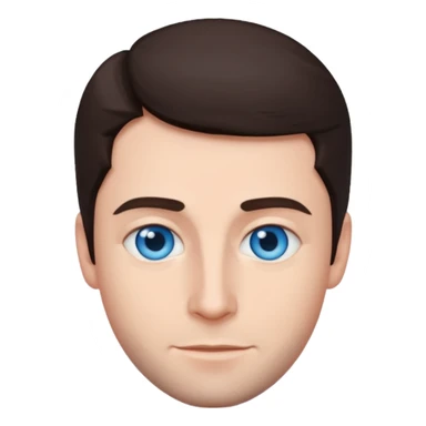 Jon Abrahams (b.1977) with blue eyes, dark brown hair sticker