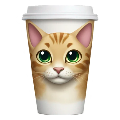 Cat Starbucks cup sticker
