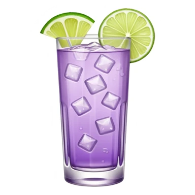 Cocktail light purple with high glass sticker