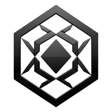 Create an emoji in which it is representing AI logo similarly like the logo of Chat GPT ,Gemini but different completely different and very professional not simple and try to make it in black and white colour sticker