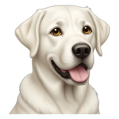 white lab more emoji sticker