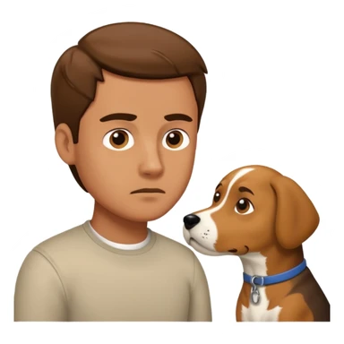 dog fighting man sticker