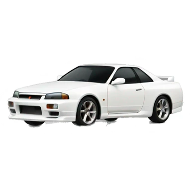 white nissan skyline sticker