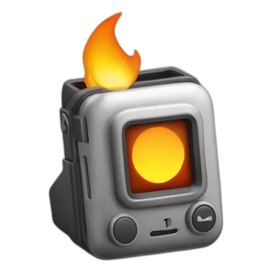 beeper inside of a flame sticker