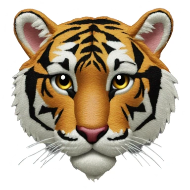 Embroidered tiger heart sticker