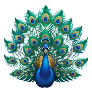 Create an emoji of peacock feather sticker