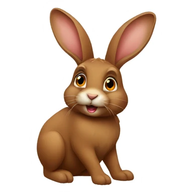 brown rabbit sticker