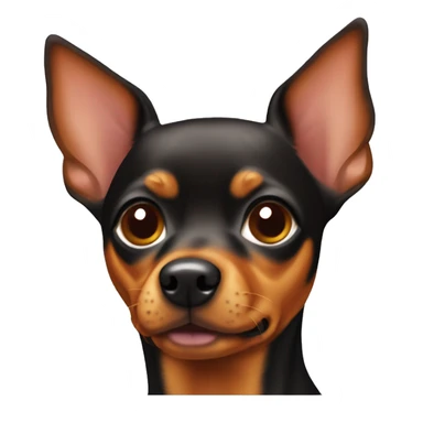 Mini pinscher dog side profule sticker