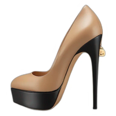 VALENTINO Tan-go PLATFORM PUMP black sticker