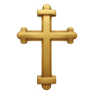 A golden cross sticker