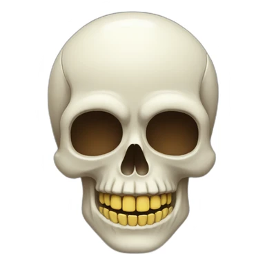 skull smiling deviously sticker