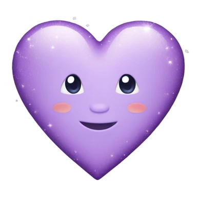 Light purple heart with sparkles sticker