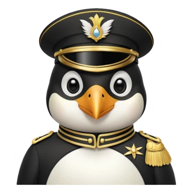 luxurious penguin soldier sticker