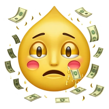 crying emoji with money sticker