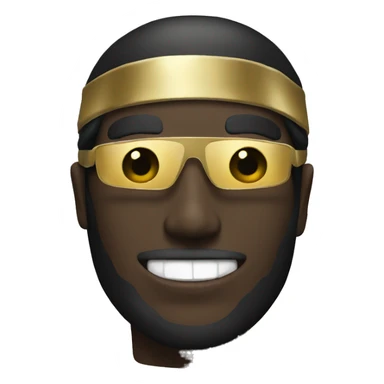 Guy with gold grill and black ski mask sticker