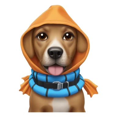 Dog swimming in a Halloween costume  sticker