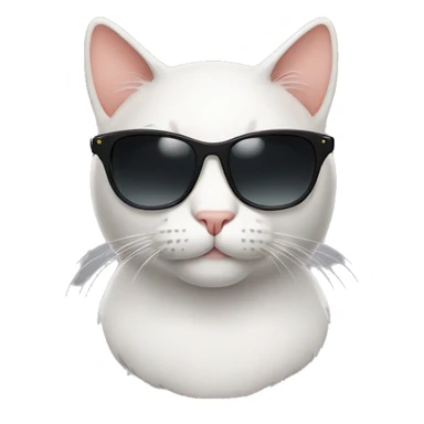 Cat emoji with sunglasses sticker