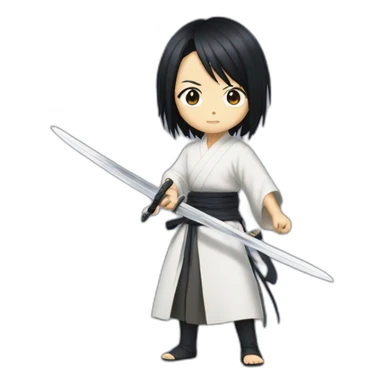 Rukia Kuchiki holding sword sticker