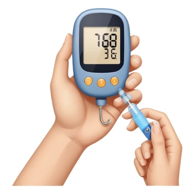 diabetes meter hand test sticker