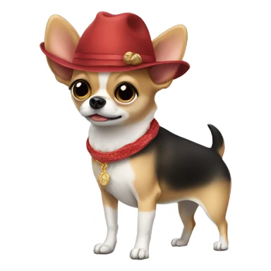 chiwawa with hat sticker