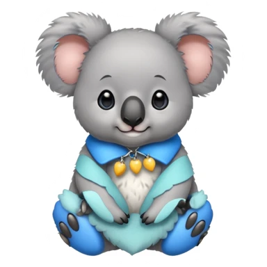 Koala with blue earrings sticker