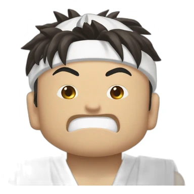 ryu reaction face about to get punched sticker