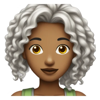 mulher loira magra com cabelo l sticker