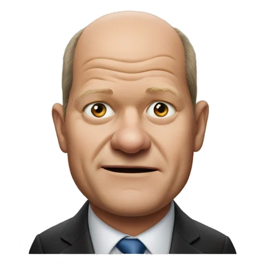 Olaf Scholz photorealistic shrugs sticker