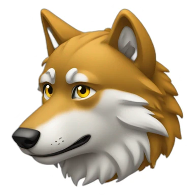the wolf thinking about money sticker