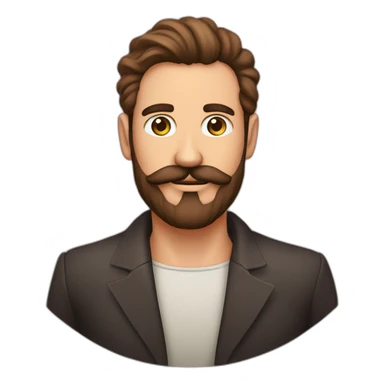 HOMBRE DE CABELLO LARGO CON BARBA LARGA Y BIGOTE VESTIDO DE ROSA sticker