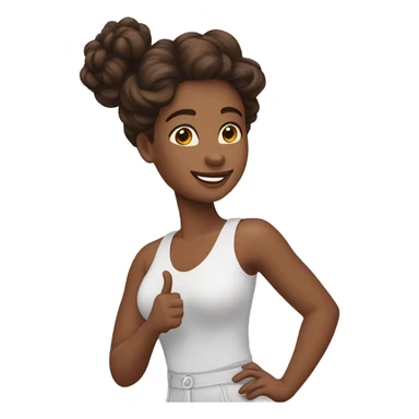 👱🏾‍♀️create a body for this emoji, and her hand is waving sticker
