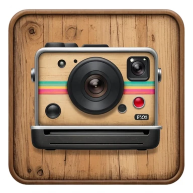 Real board with polaroid photo sticker