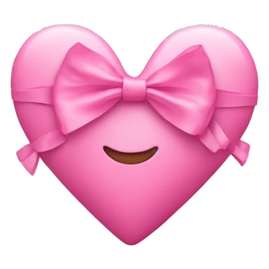 pink heart with bows all over it sticker
