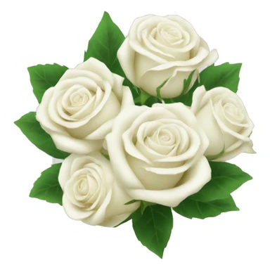 bouquet of white roses sticker