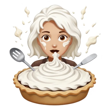 Female pie fight sticker
