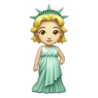 cute white girl statue of liberty sticker