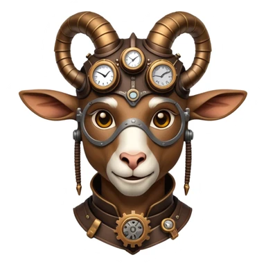Steampunk Goat(Ram) man 2/3 view sticker