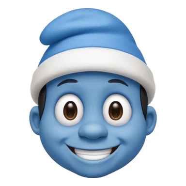 Black poppa smurf sticker