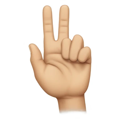 a hand that shows Rock On Hand Sign(middle and ring fingers are bent)  sticker