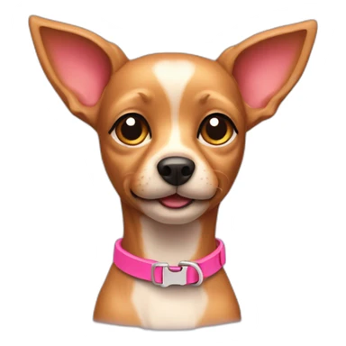 toy terrier dog with pink collar sticker