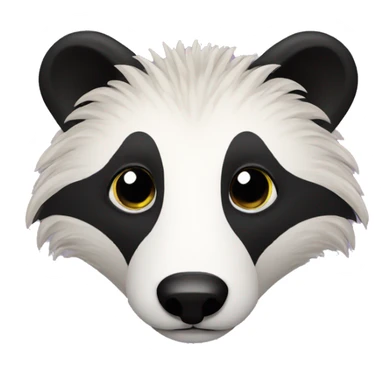 badger with clown nose and hair sticker