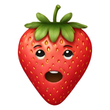 Strawberry shaped like a heart  sticker