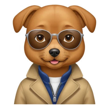 dog with sunglasses sticker