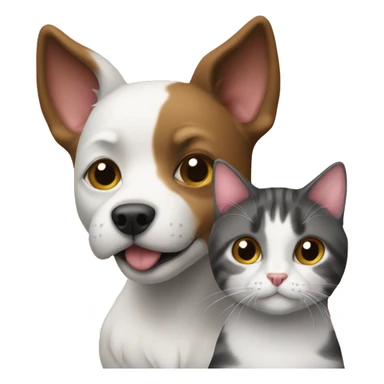 dog and cat together sticker